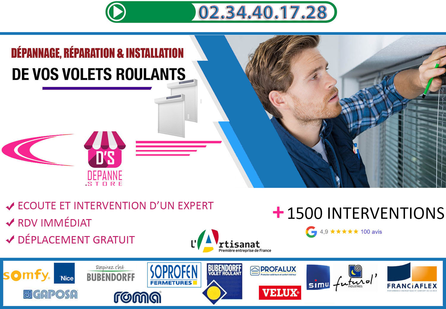 Deblocage volet roulant Mottereau 28160